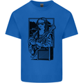Electric Guitar Mona Lisa Rock Music Player Kids T-Shirt Childrens Royal Blue