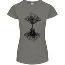 Electric Guitar Tree & Roots Guitarist Womens Petite Cut T-Shirt