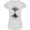 Electric Guitar Tree & Roots Guitarist Womens Petite Cut T-Shirt