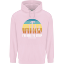 Electrician Here to Strip Funny Sparky Childrens Kids Hoodie Light Pink