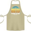 Electrician Here to Strip Funny Sparky Cotton Apron 100% Organic Khaki