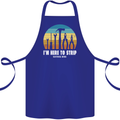 Electrician Here to Strip Funny Sparky Cotton Apron 100% Organic Royal Blue