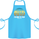 Electrician Here to Strip Funny Sparky Cotton Apron 100% Organic Turquoise