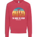 Electrician Here to Strip Funny Sparky Kids Sweatshirt Jumper Heliconia