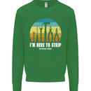 Electrician Here to Strip Funny Sparky Kids Sweatshirt Jumper Irish Green