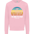 Electrician Here to Strip Funny Sparky Kids Sweatshirt Jumper Light Pink