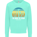 Electrician Here to Strip Funny Sparky Kids Sweatshirt Jumper Peppermint