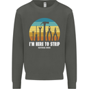 Electrician Here to Strip Funny Sparky Kids Sweatshirt Jumper Storm Grey