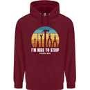 Electrician Here to Strip Funny Sparky Mens 80% Cotton Hoodie Maroon