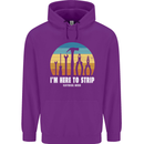 Electrician Here to Strip Funny Sparky Mens 80% Cotton Hoodie Purple
