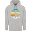 Electrician Here to Strip Funny Sparky Mens 80% Cotton Hoodie Sports Grey