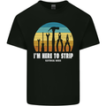 Electrician Here to Strip Funny Sparky Mens Cotton T-Shirt Tee Top Black