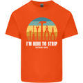 Electrician Here to Strip Funny Sparky Mens Cotton T-Shirt Tee Top Orange