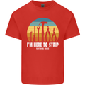 Electrician Here to Strip Funny Sparky Mens Cotton T-Shirt Tee Top Red