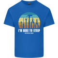 Electrician Here to Strip Funny Sparky Mens Cotton T-Shirt Tee Top Royal Blue