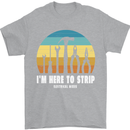 Electrician Here to Strip Funny Sparky Mens T-Shirt 100% Cotton Sports Grey