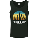 Electrician Here to Strip Funny Sparky Mens Vest Tank Top Black