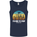 Electrician Here to Strip Funny Sparky Mens Vest Tank Top Navy Blue