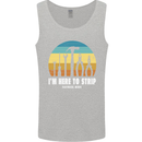 Electrician Here to Strip Funny Sparky Mens Vest Tank Top Sports Grey