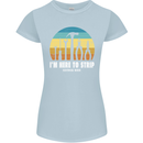 Electrician Here to Strip Funny Sparky Womens Petite Cut T-Shirt Light Blue