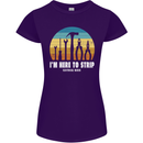 Electrician Here to Strip Funny Sparky Womens Petite Cut T-Shirt Purple