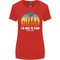 Electrician Here to Strip Funny Sparky Womens Wider Cut T-Shirt Red