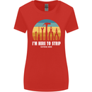 Electrician Here to Strip Funny Sparky Womens Wider Cut T-Shirt Red