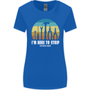 Electrician Here to Strip Funny Sparky Womens Wider Cut T-Shirt Royal Blue