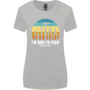 Electrician Here to Strip Funny Sparky Womens Wider Cut T-Shirt Sports Grey