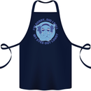 Elephant Did I Roll My Eyes Out Loud Cotton Apron 100% Organic Navy Blue