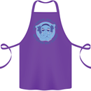 Elephant Did I Roll My Eyes Out Loud Cotton Apron 100% Organic Purple