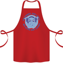Elephant Did I Roll My Eyes Out Loud Cotton Apron 100% Organic Red