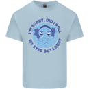 Elephant Did I Roll My Eyes Out Loud Mens Cotton T-Shirt Tee Top Light Blue