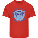 Elephant Did I Roll My Eyes Out Loud Mens Cotton T-Shirt Tee Top Red