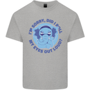 Elephant Did I Roll My Eyes Out Loud Mens Cotton T-Shirt Tee Top Sports Grey