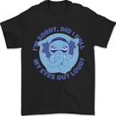 Elephant Did I Roll My Eyes Out Loud Mens T-Shirt 100% Cotton Black