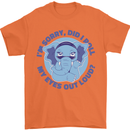 Elephant Did I Roll My Eyes Out Loud Mens T-Shirt 100% Cotton Orange