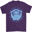 Elephant Did I Roll My Eyes Out Loud Mens T-Shirt 100% Cotton Purple