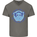 Elephant Did I Roll My Eyes Out Loud Mens V-Neck Cotton T-Shirt Charcoal