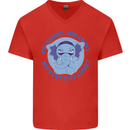 Elephant Did I Roll My Eyes Out Loud Mens V-Neck Cotton T-Shirt Red