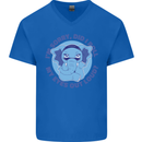 Elephant Did I Roll My Eyes Out Loud Mens V-Neck Cotton T-Shirt Royal Blue