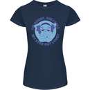 Elephant Did I Roll My Eyes Out Loud Womens Petite Cut T-Shirt Navy Blue