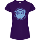 Elephant Did I Roll My Eyes Out Loud Womens Petite Cut T-Shirt Purple