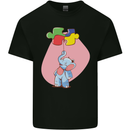 Elephant Puzzle Autism Autistic Mens Cotton T-Shirt Tee Top Black