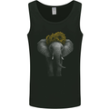 Elephant Sunflower Mens Vest Tank Top Black
