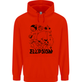 Ellipsism Missing Out on the Future Mens 80% Cotton Hoodie Bright Red