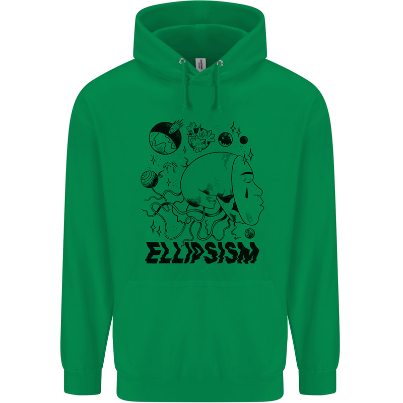 Ellipsism Missing Out on the Future Mens 80% Cotton Hoodie Irish Green