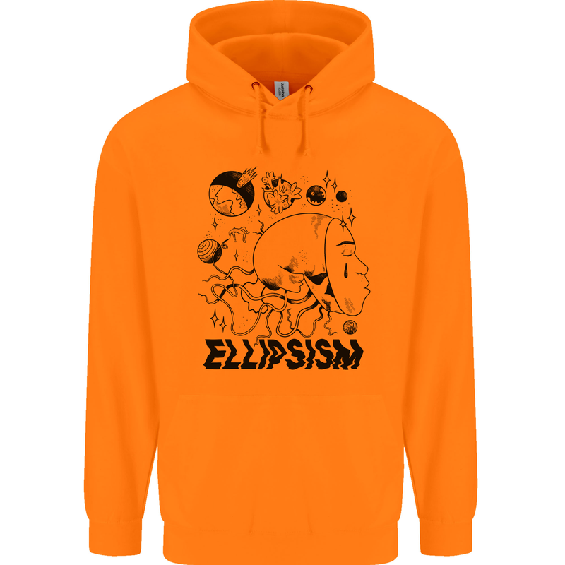 Ellipsism Missing Out on the Future Mens 80% Cotton Hoodie Orange