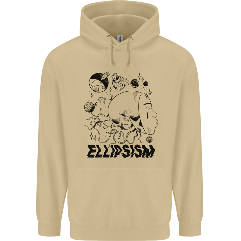Ellipsism Missing Out on the Future Mens 80% Cotton Hoodie Sand