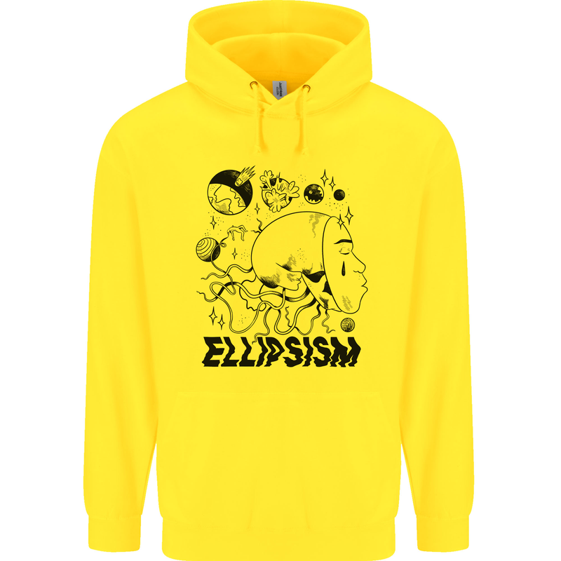 Ellipsism Missing Out on the Future Mens 80% Cotton Hoodie Yellow